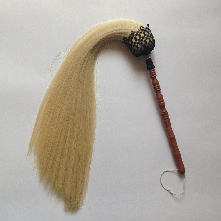 太极拂尘马尾桃木佛尘武当武术练功浮尘蝇甩太极佛尘