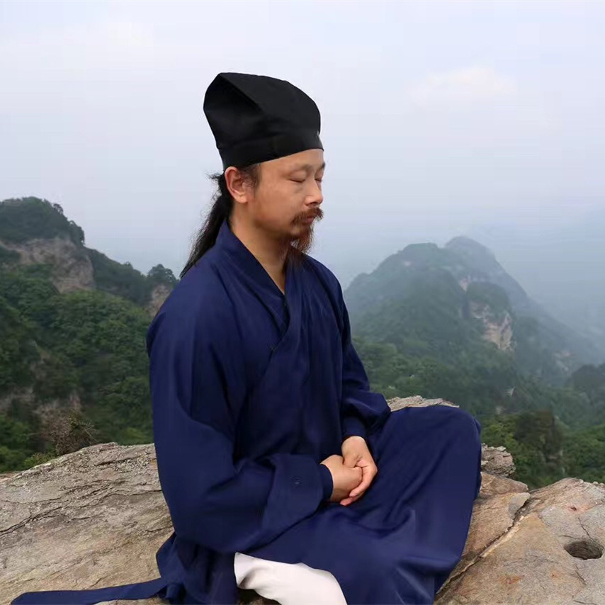 武当长袍亚麻太极三丰道士太极拳练功服装表演太极服