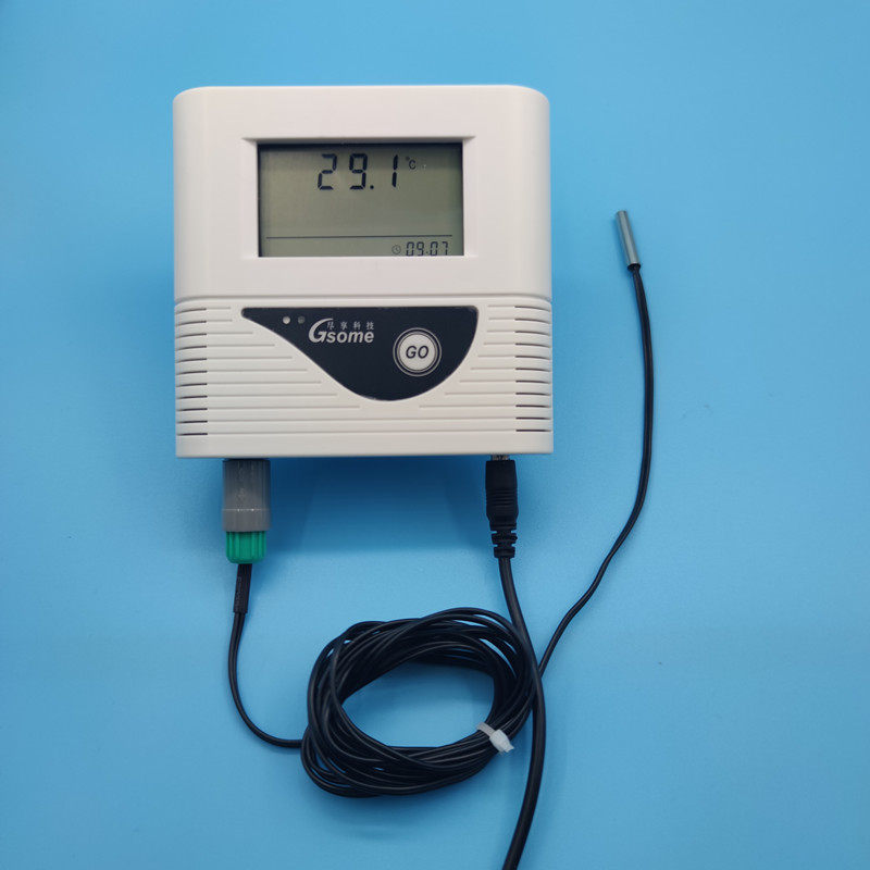 尽享科技温度采集as-w11冰箱冷库机房有线mudbus温湿度计