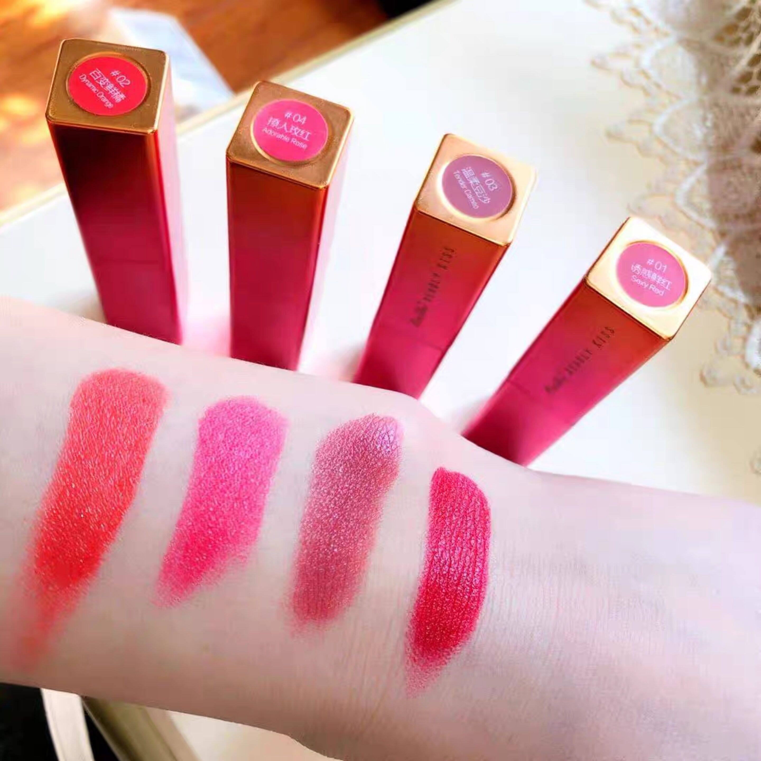 花皙蔻口红唇膏易上色保湿不掉色染唇四色艾丽丝诱惑口红