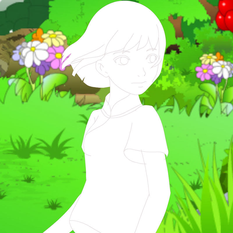 模拟拍下源文件旋转cs6flash动画转身女孩镜头设计素材