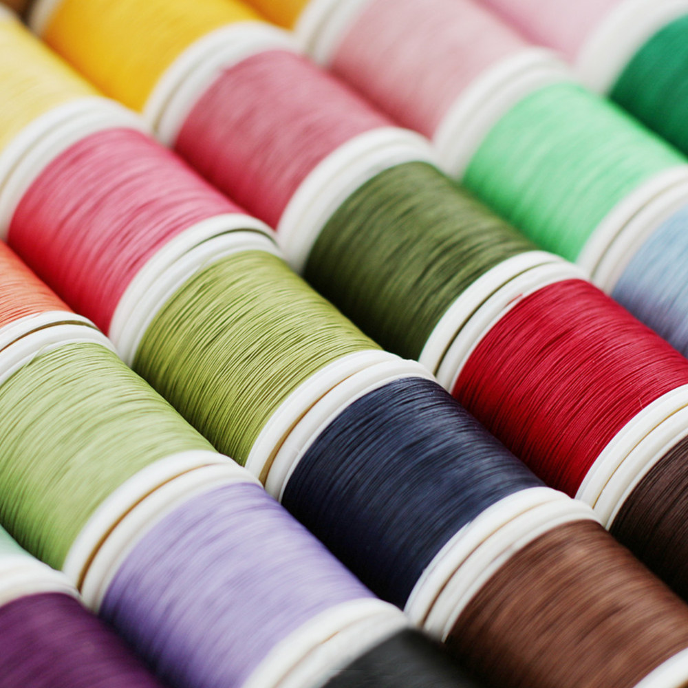 手工拼布专用线纯色手缝压线sk蝴蝶35色200码线