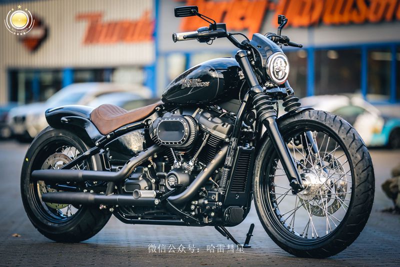 哈雷年后软尾街霸德国thunderbike改装轮毂前泥挡泥板