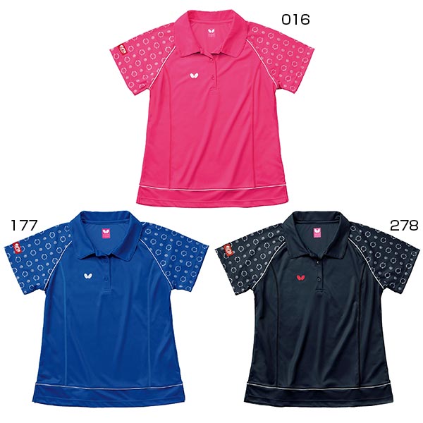 特价正品代购butterfly蝴蝶乒乓球44939女运动短袖大码运动polo衫
