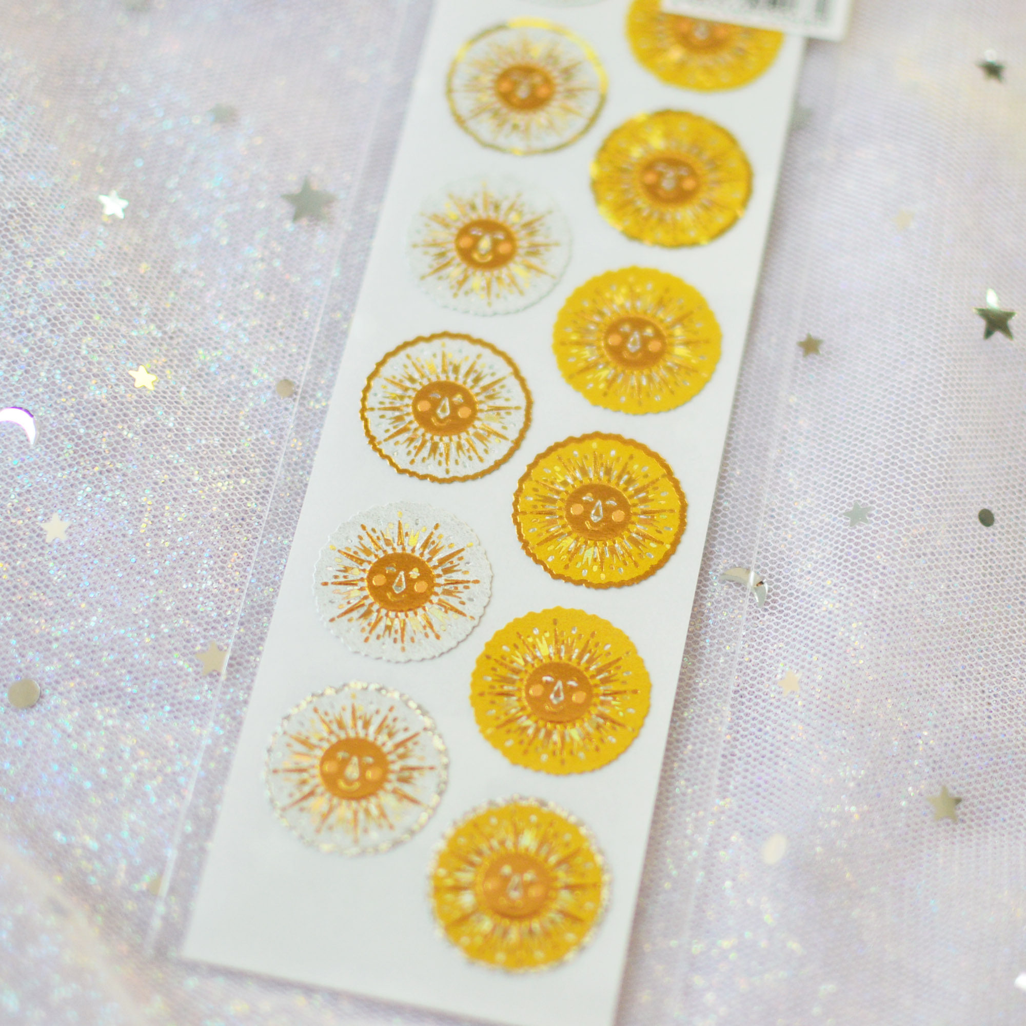 日本精致信封圆形封口月亮猫头鹰手帐贴纸