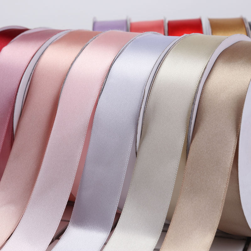 2.5cm韩式亮光加密涤纶丝带diy花束花艺缎带