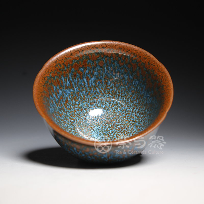 【茶与器】台湾陶艺师王文玉 柴烧茶杯 金银烧 自然灰釉 店庆