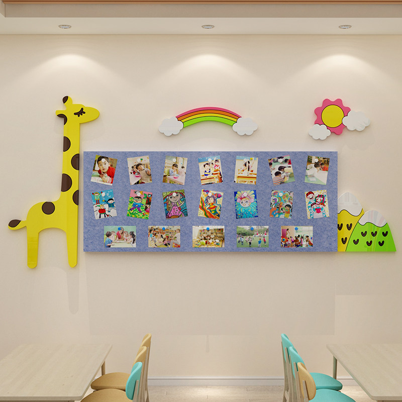 毛毡墙面贴幼儿园主题装饰环创布置材料画室美术教室作品展示栏