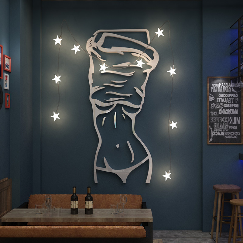 清酒酒吧装饰品场景布置工业饭店墙面餐馆饮创墙贴