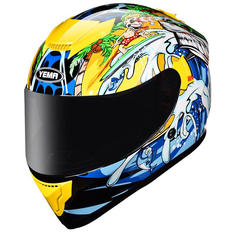 野马头盔3c摩托车女士夏季防晒安全帽机车全盔摩托车头盔