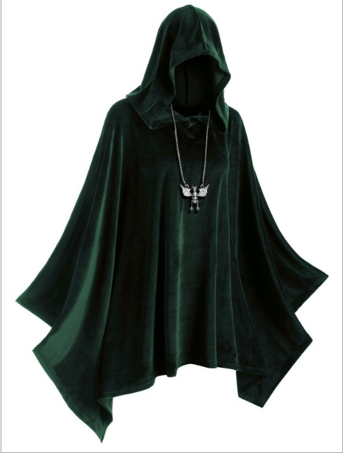 男女通用金丝绒长款死神披风万圣节僵尸斗篷外套民族服装