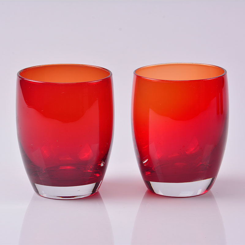 10个包邮复古餐厅家酒店用品品红色随手玻璃杯大众玻璃杯