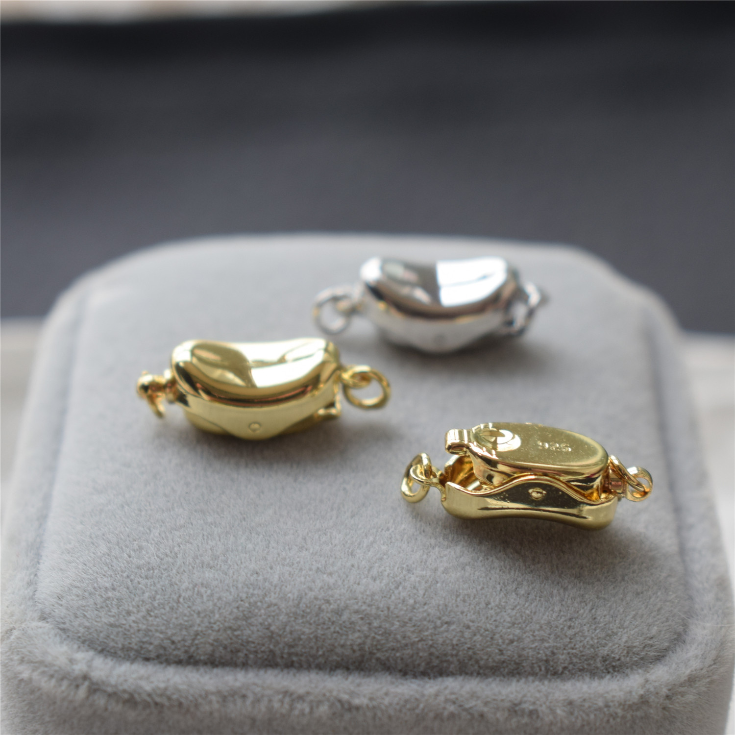 diy饰品配件14k包金925刻字手链项链扣子元宝扣