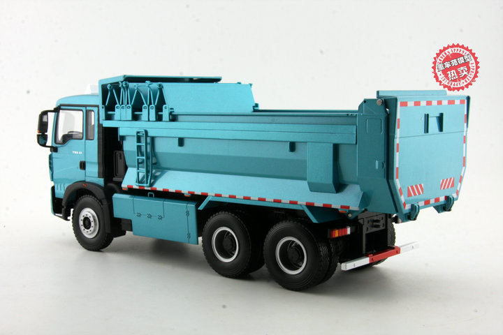 原厂重汽howot5g自卸车渣土翻斗车合金卡车模型车模