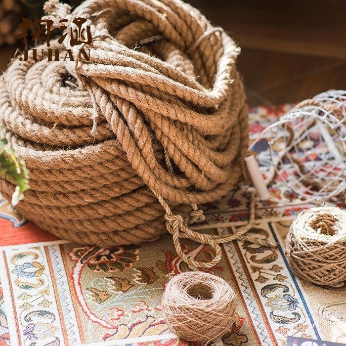 粗麻麻绳草绳绳子手工编织编制装饰品复古古风绳子