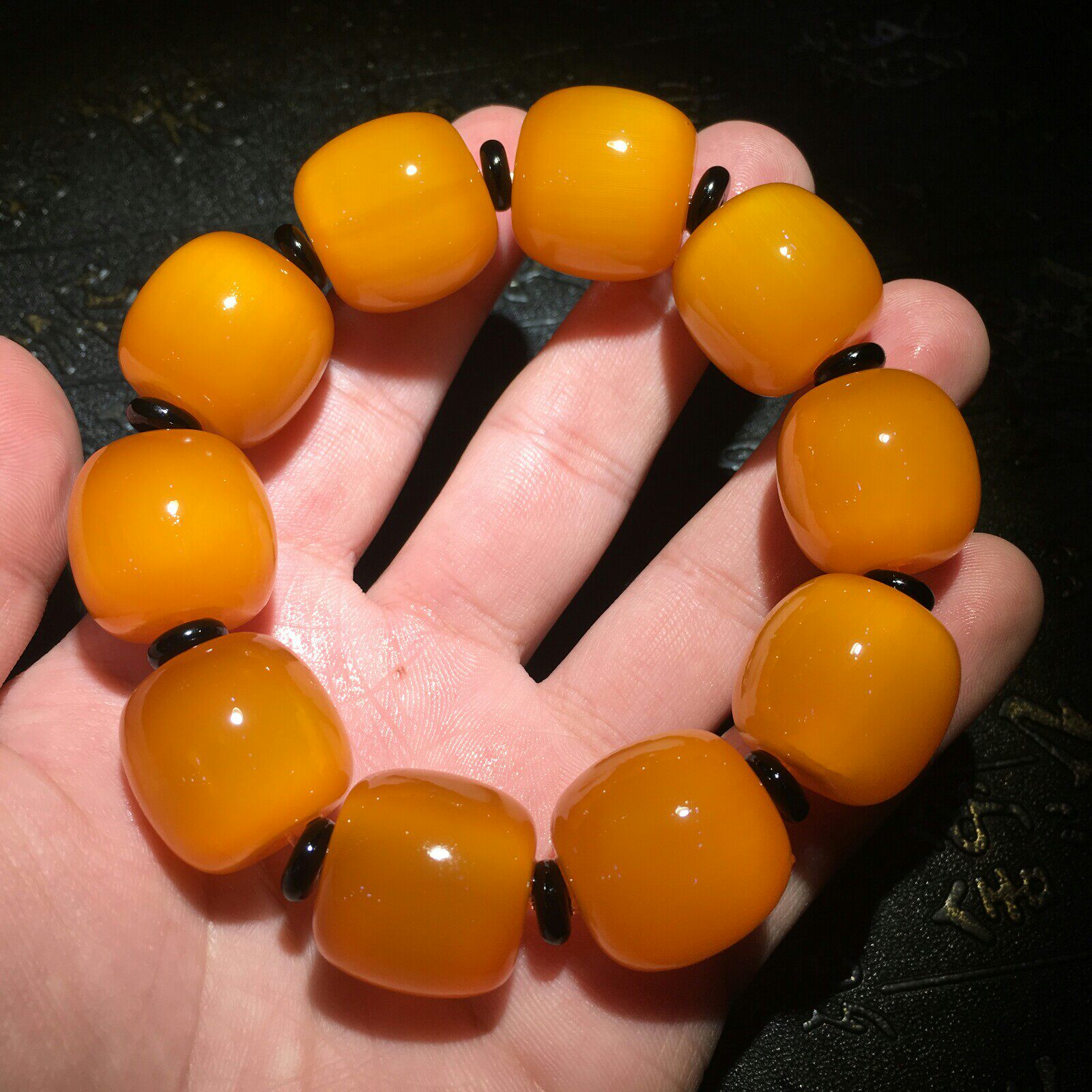 正宗天然黄金甲手链山龟甲壳桶珠手串男士招财转运文玩饰品