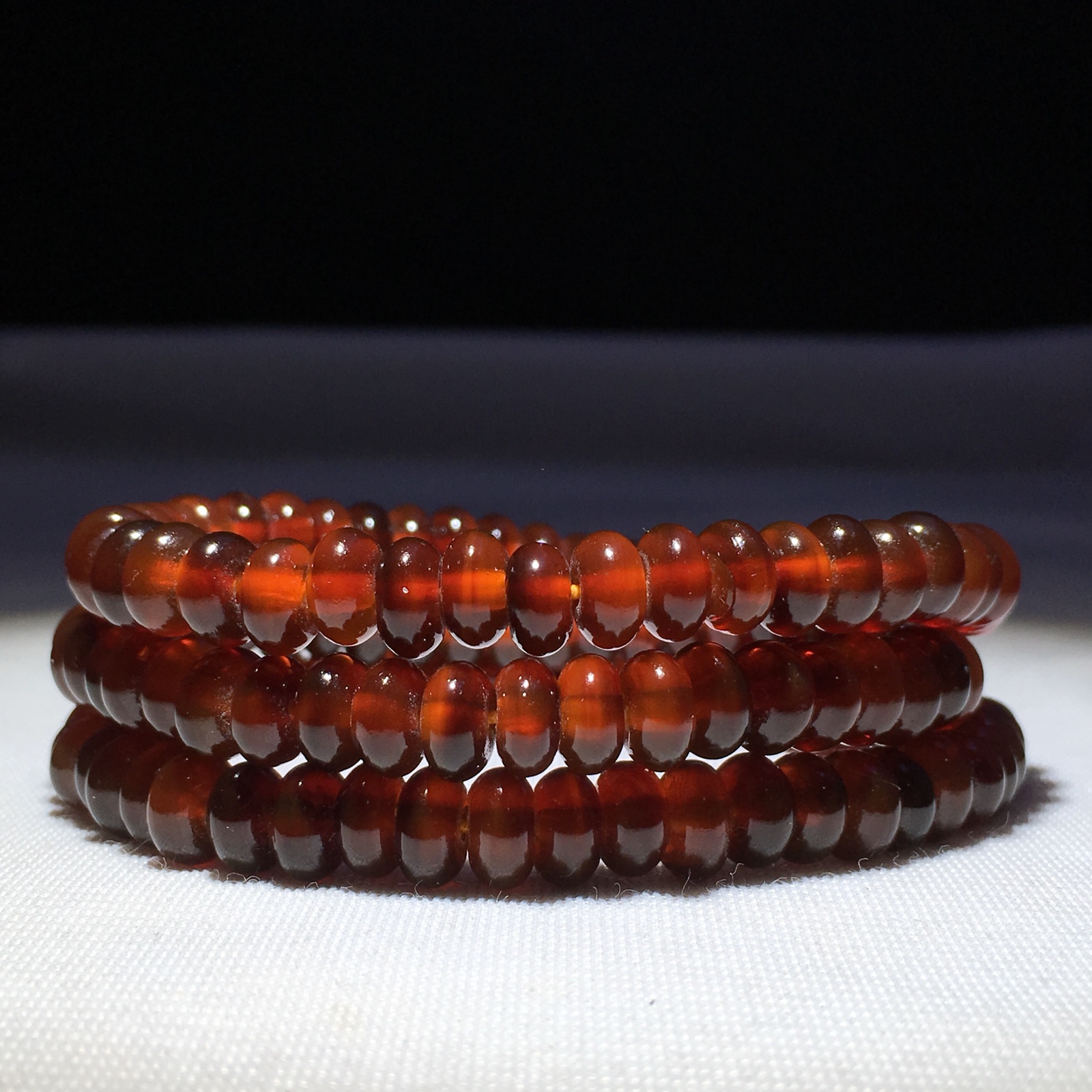 天然山龟甲佛珠手链满血龟壳算盘珠108颗手串血甲男女款文玩项链