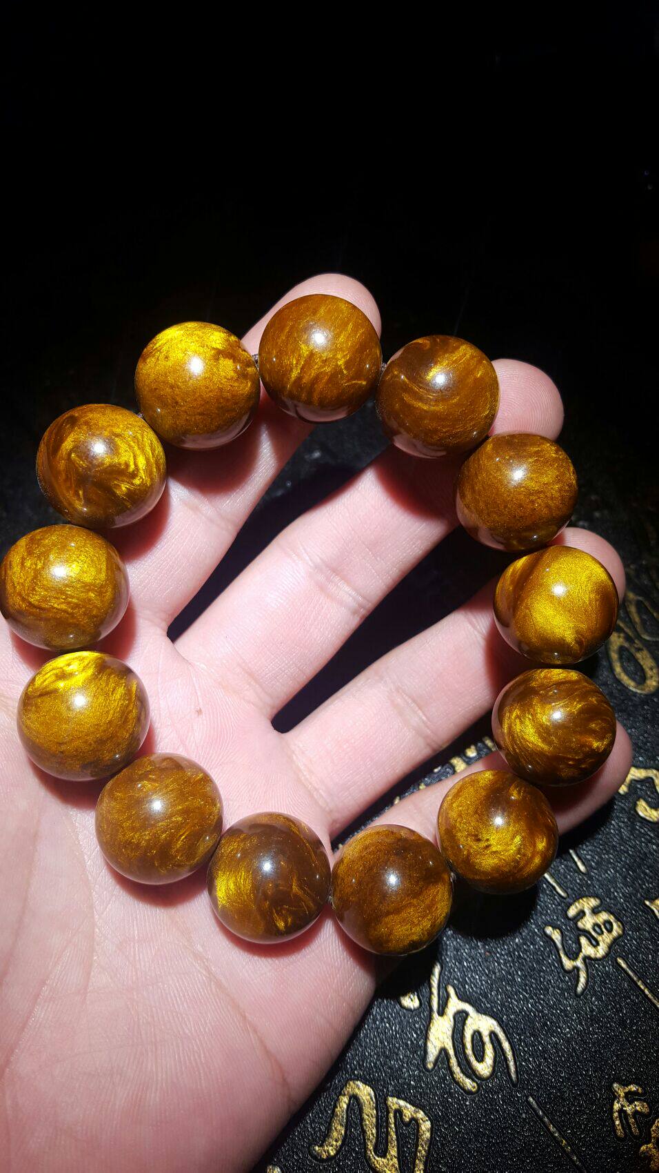 天然海底铁树赤金金海金丝手链金丝海男士饰品手链