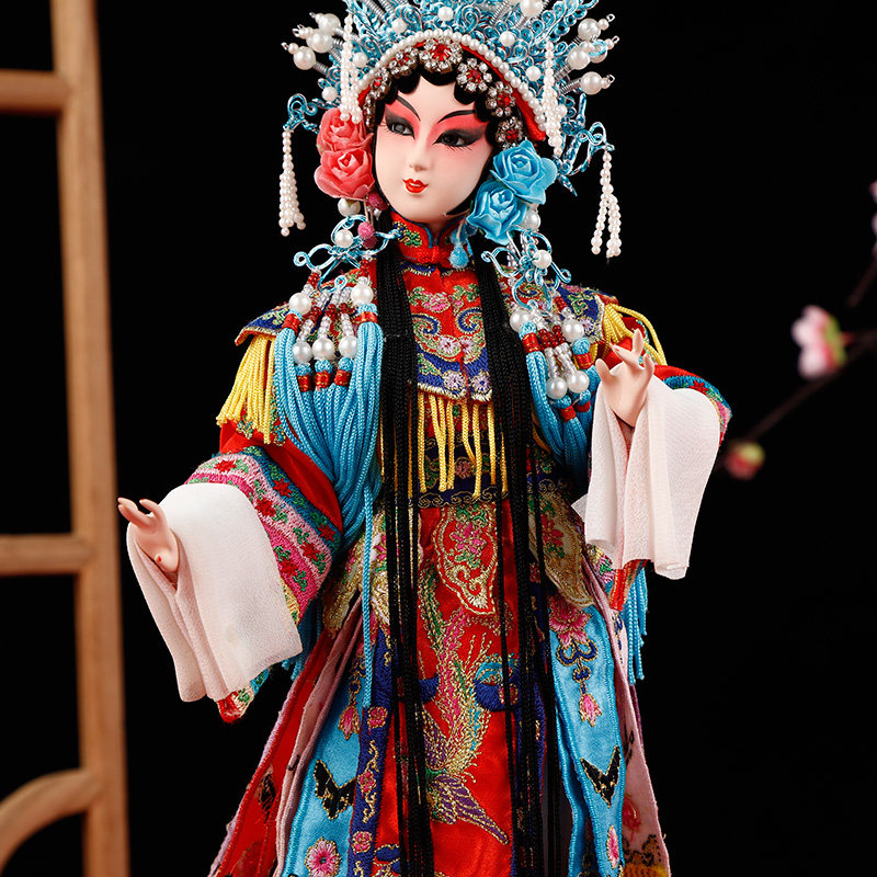 超大北京绢人京剧脸谱古风娃娃娃娃家家居家居装饰装饰品绢人