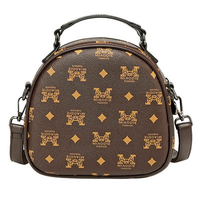 香港专柜包包女2020新款时尚质感手提小圆包真皮简约单肩斜挎女包