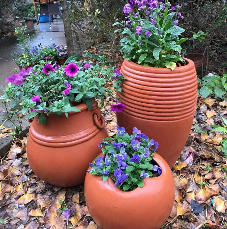 清仓包邮庭院大号陶罐景观土陶陶红花盆组合花盆