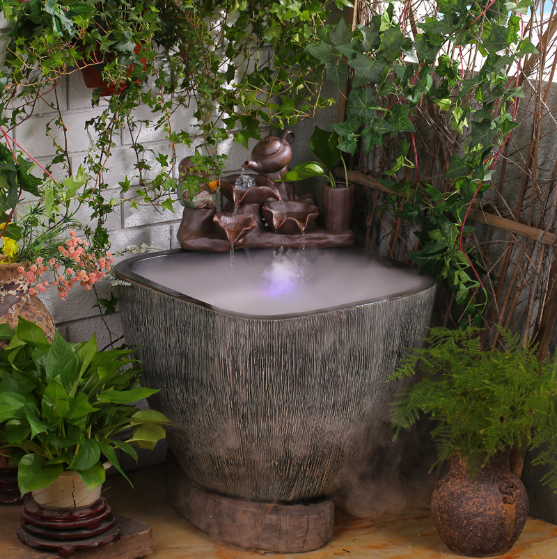 景德镇陶瓷大缸养鱼鱼缸方形庭院园林落地摆件睡莲鱼缸