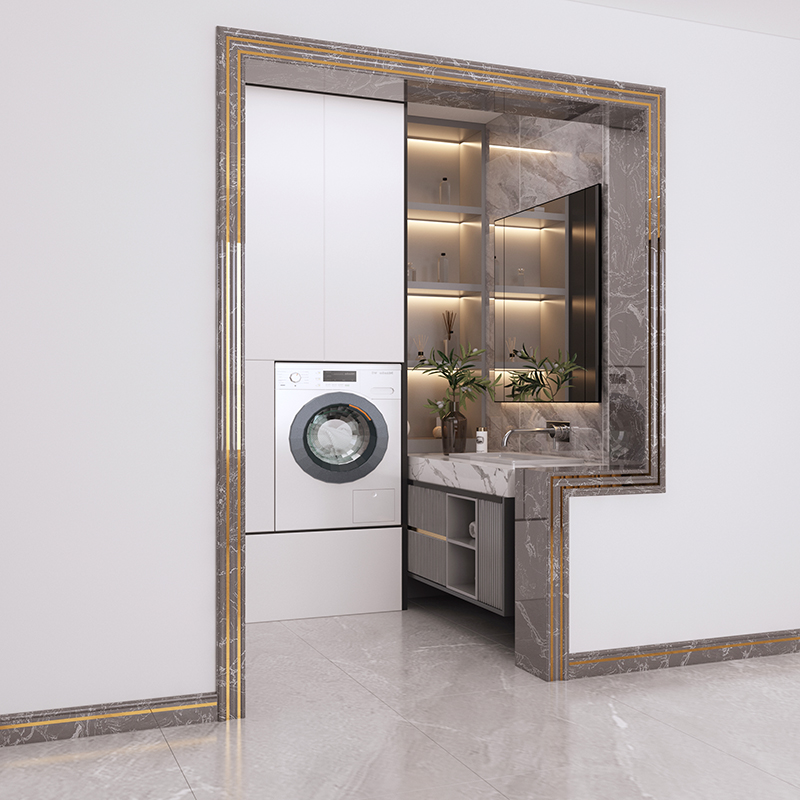 通体人造大理大理石石门套线框包背景墙垭口造型腰线