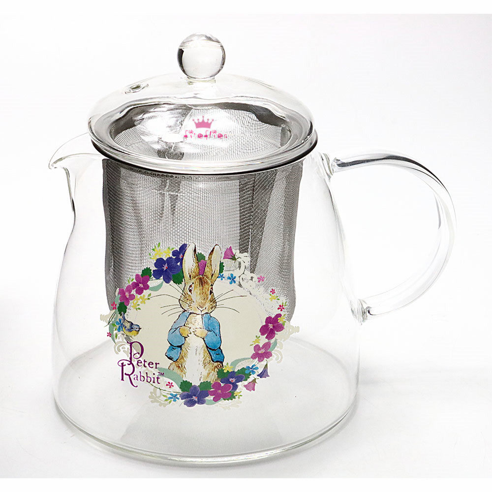日本代购peterrabbit彼得兔比得兔可爱玻璃杯水杯茶壶动漫水杯