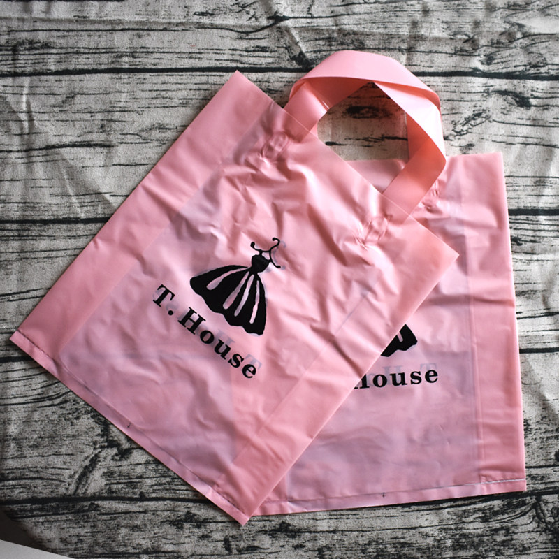 厂家批发男女装店服装袋子童装胶袋手提塑料袋装厚衣服购物袋包邮