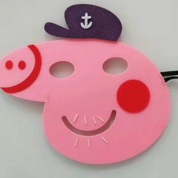 网红小猪佩奇头饰表演面具幼儿园活动亲子儿童化妆儿童演出服