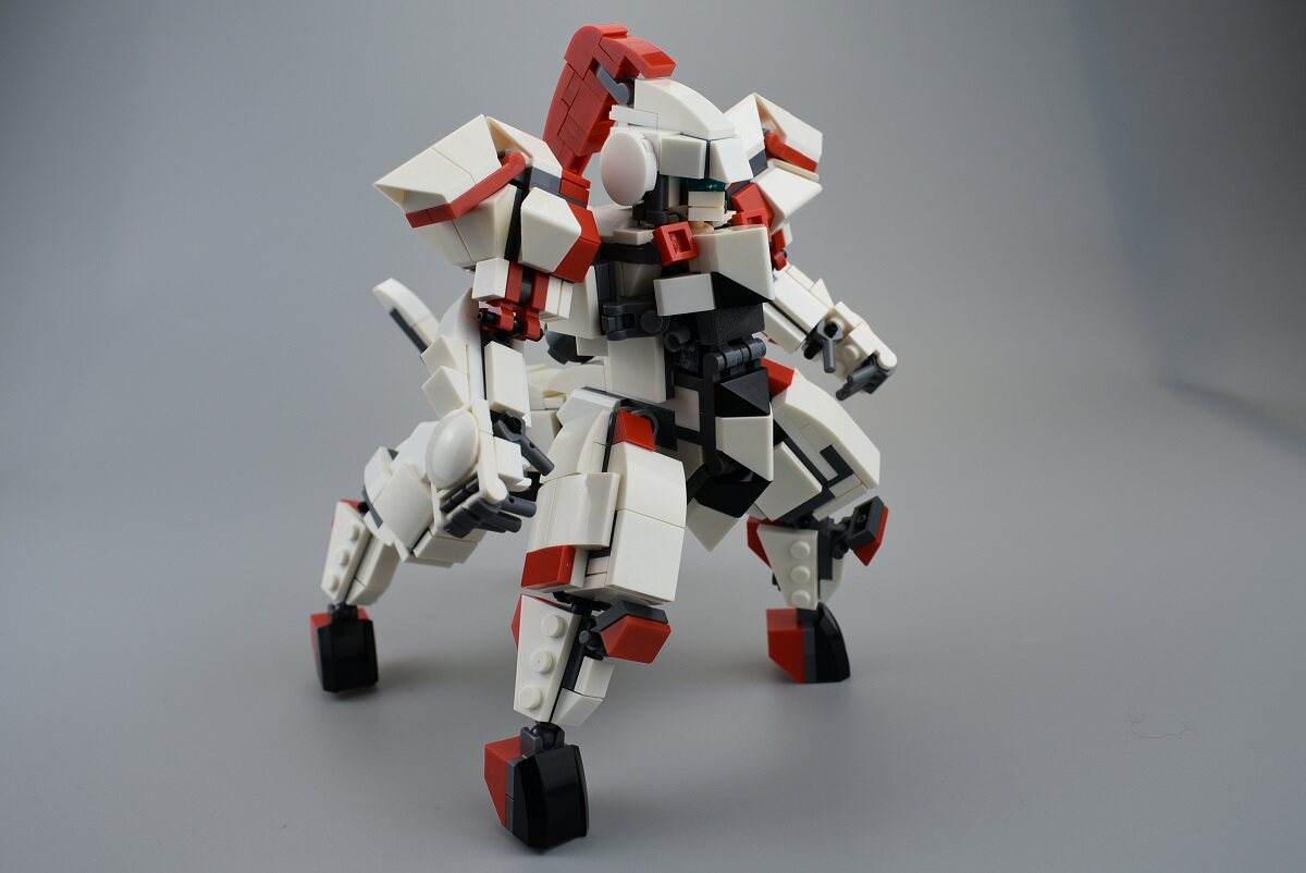 积木原创moc作品cn-09骑士人马形态机甲鸟叔其它玩具