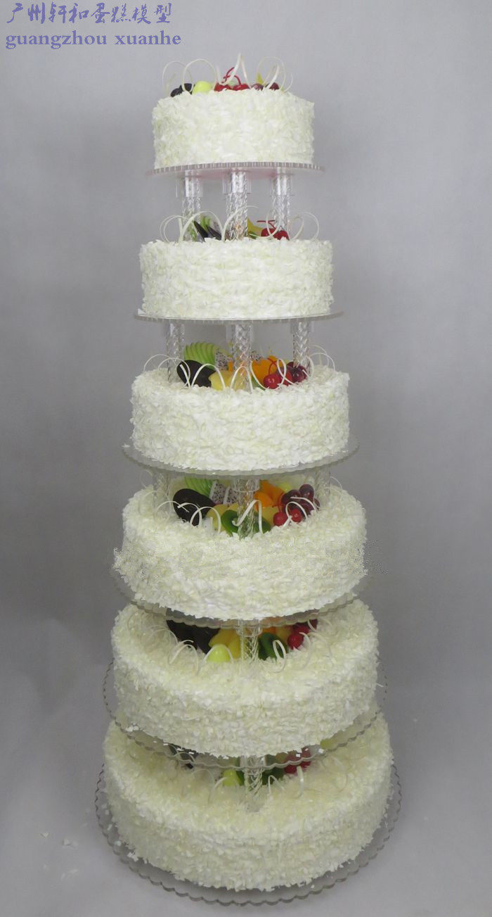 蛋糕模型多层仿真6层欧式水果玫瑰玫瑰花花卉仿真水果