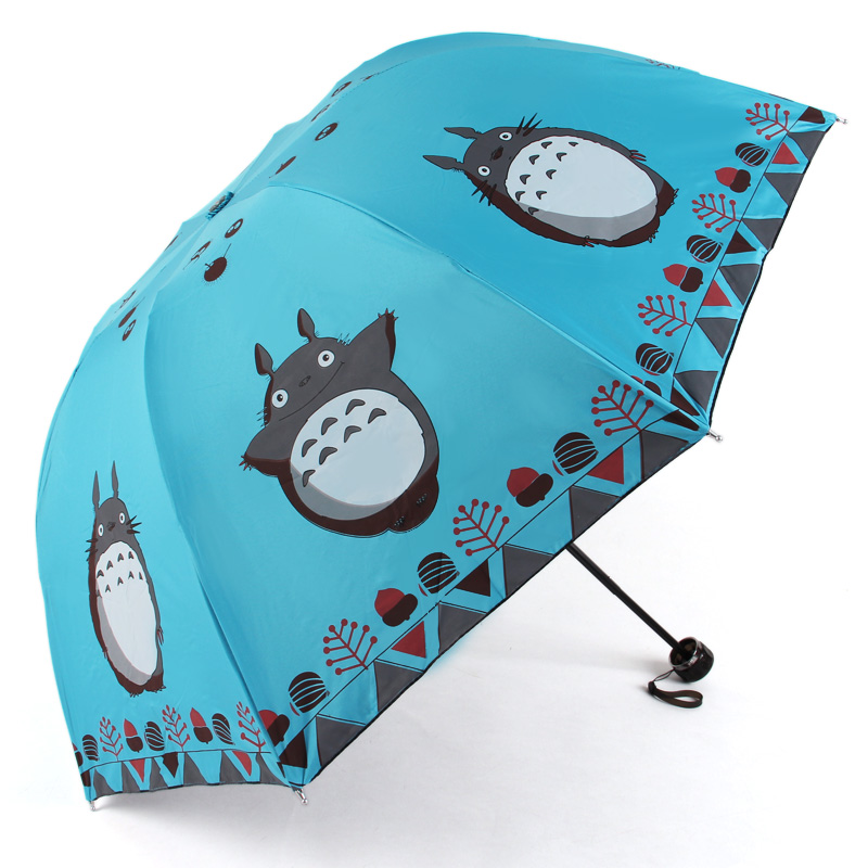 欧若拉宫崎骏龙猫动漫超强防晒遮阳自动开收手动伞