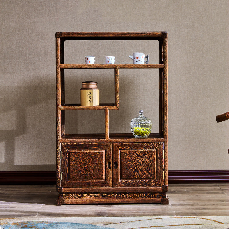 王木匠新品鸡翅木多宝阁仿古玄关茶叶实木中式餐厅餐边柜