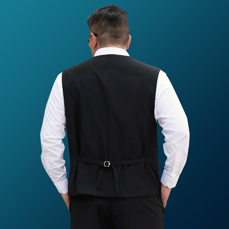 马甲胖子胖人加肥加大新郎结婚礼西装伴郎主持背心