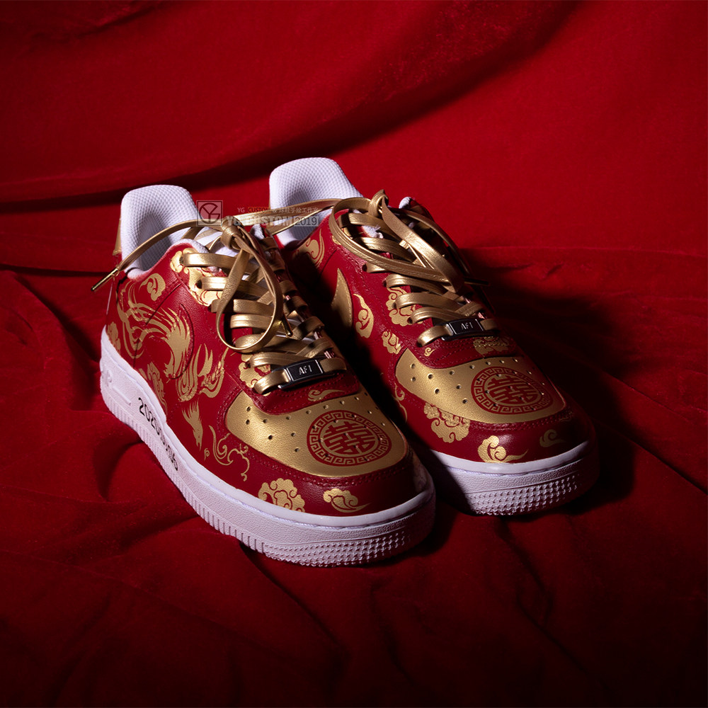 球鞋含鞋婚鞋囍鞋客制手绘diy彩绘涂鸦改色手绘鞋