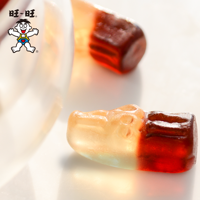 旺旺旺仔qq糖70g60g果汁软糖可乐味qq糖荔枝味草莓味软糖接吻糖