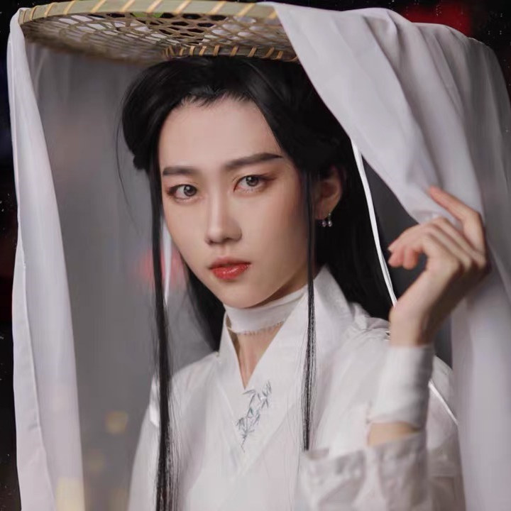 古风斗笠帽子cos古装汉服影视道具侠女风维帽子