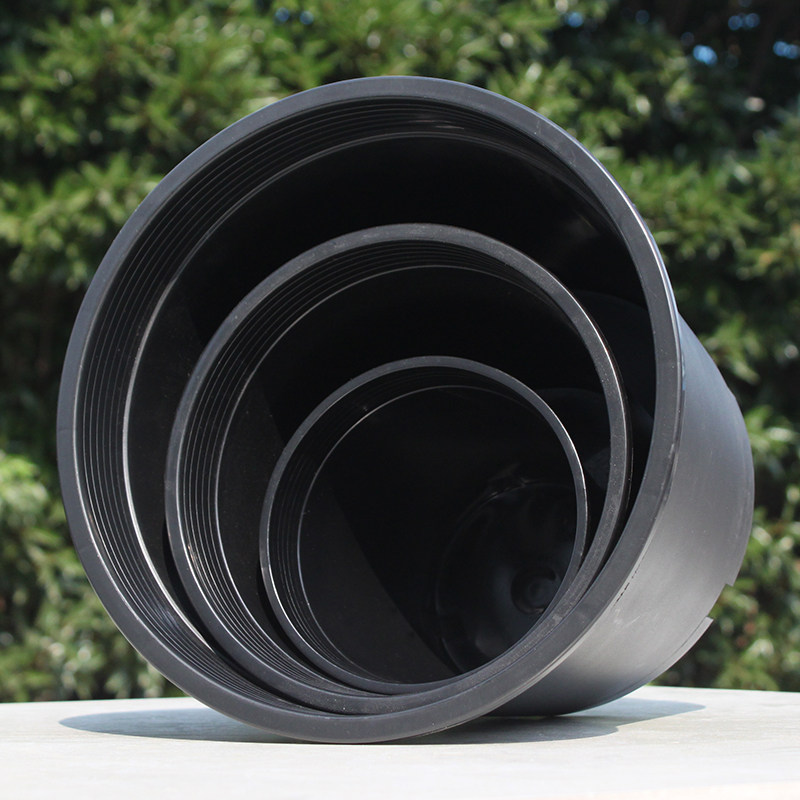 塑料pp树脂黑色加仑盆 月季蔬菜花卉绿植盆1 2 5黑色加仑花盆p505