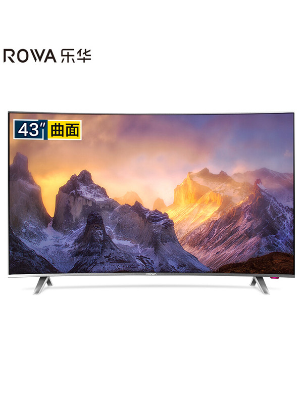 tcl集团rowa/乐华 t43 43英寸人工智能25核曲面电视wifi曲屏