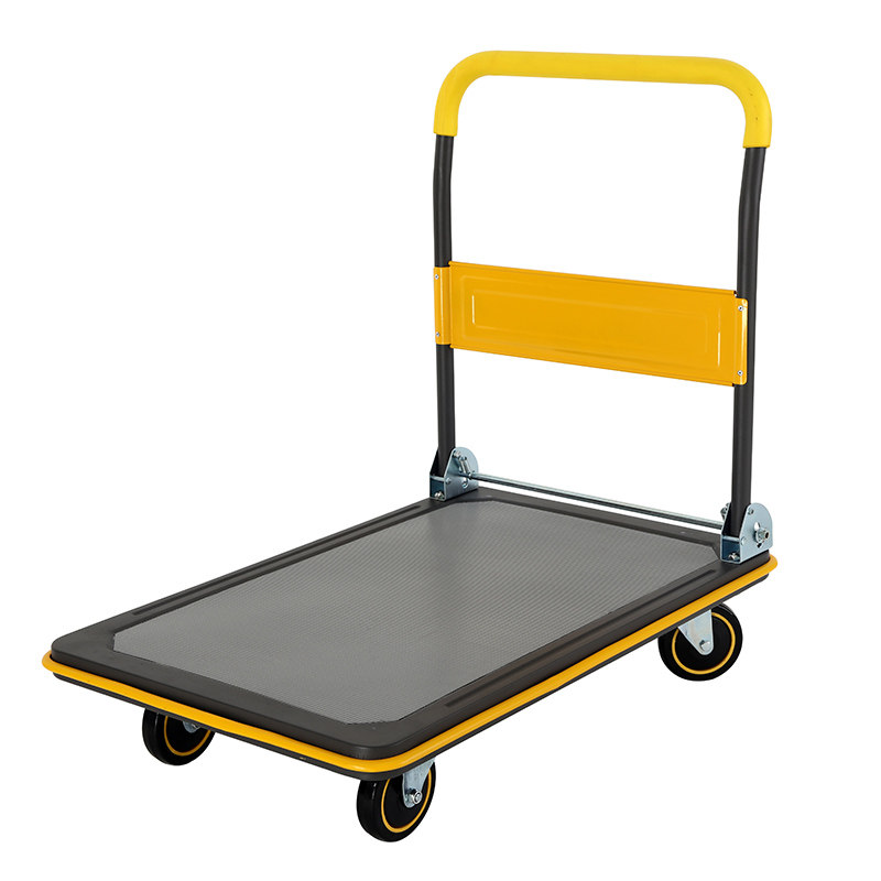 折叠平板车推货车静音手推车手拉车四轮小拖车工具车拉货车搬运车