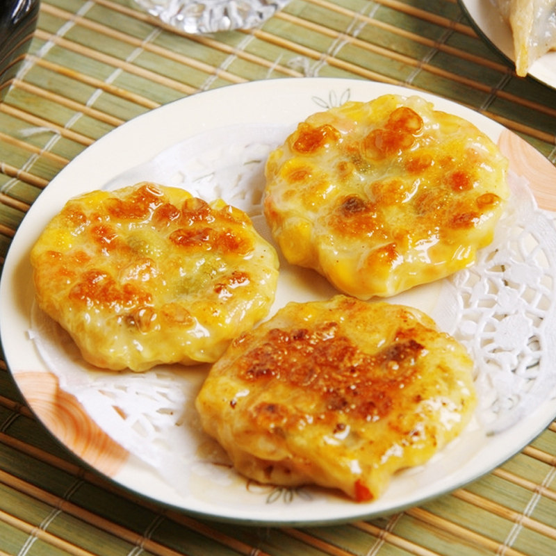 金味玉米饼冷冻半成品广东早茶港式点心油炸煎粟手抓饼