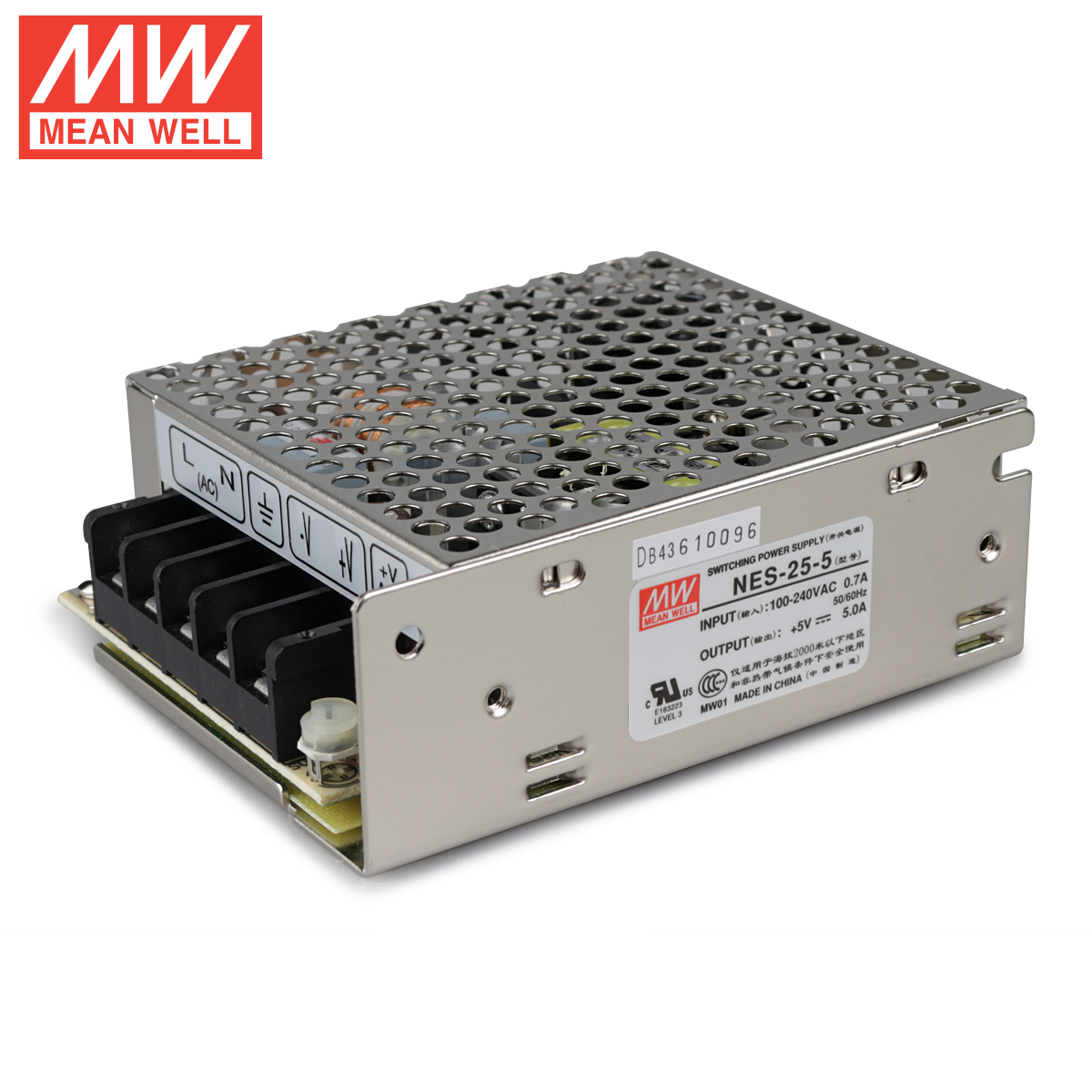 正品明纬nes2555v直流5a开关电源工业用25w稳压普通稳压器