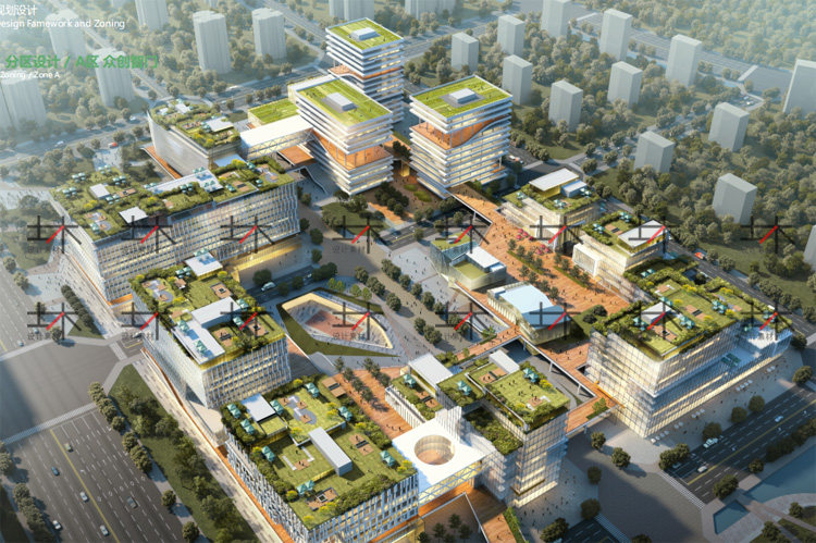 2020产业园基地科技园企业办公园区概念规划建筑设计素材