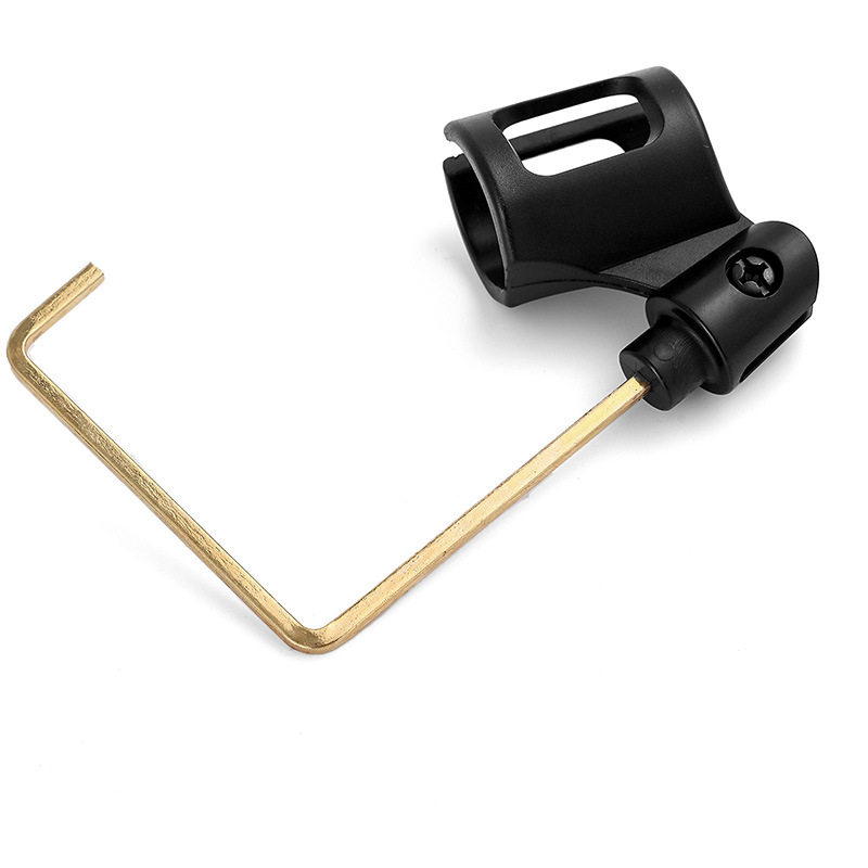 中音话筒萨克斯支架叉口4mm无线麦克风夹子演出话筒夹