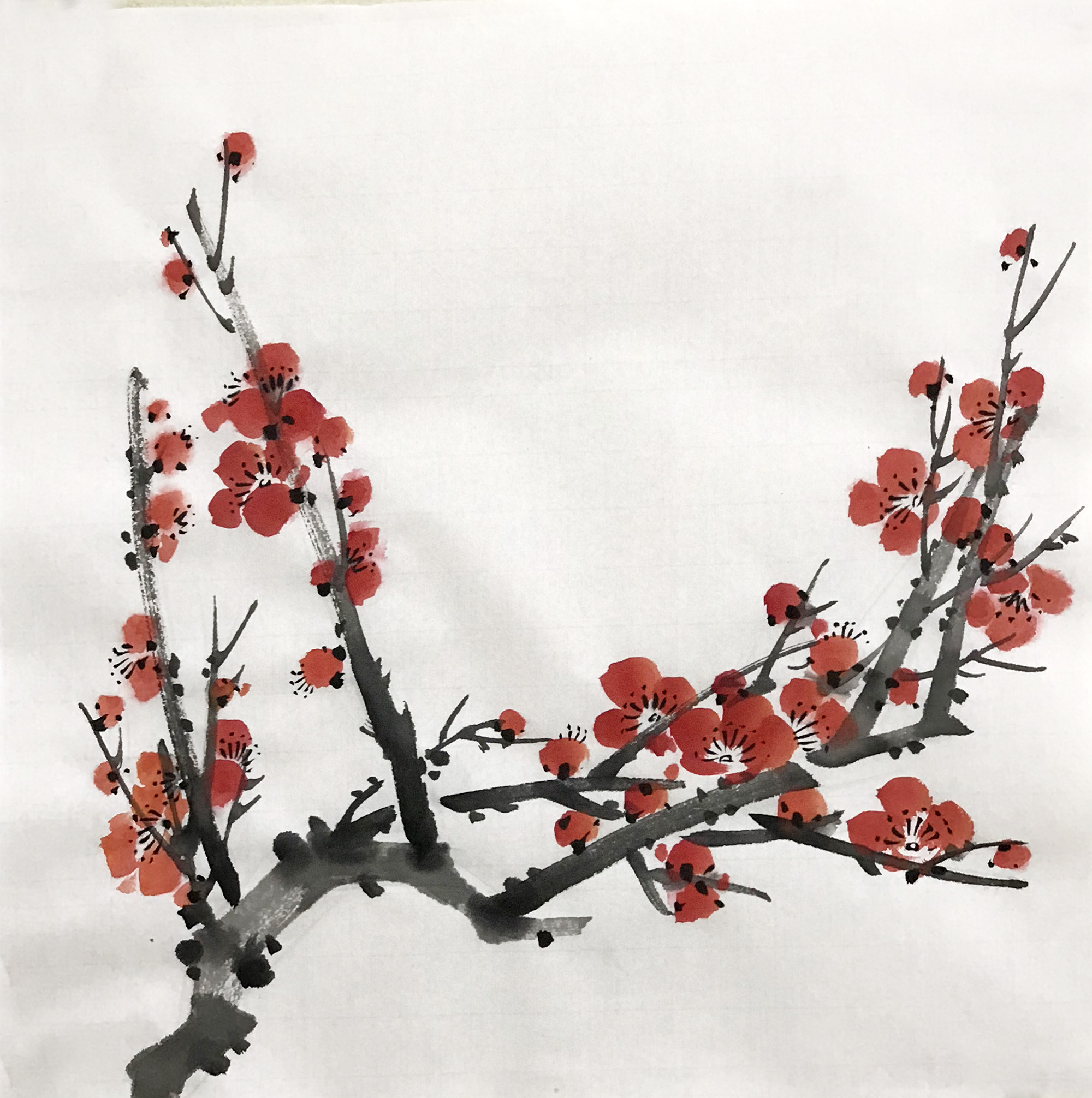 国画八开装饰画精品现货画心宣纸手绘无款四尺国画