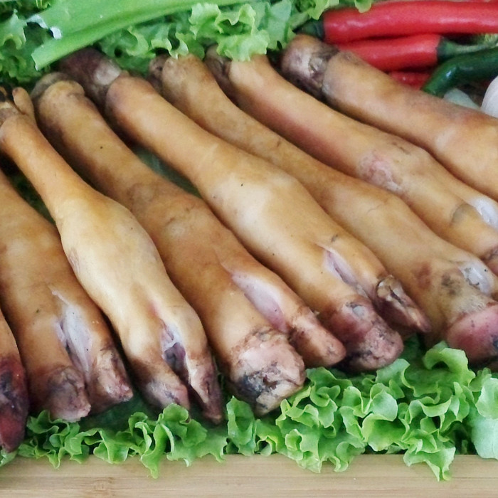 羊蹄子新鲜火燎宁夏盐池滩羊清真羊蹄子纯手工羊蹄子羊脚生羊蹄