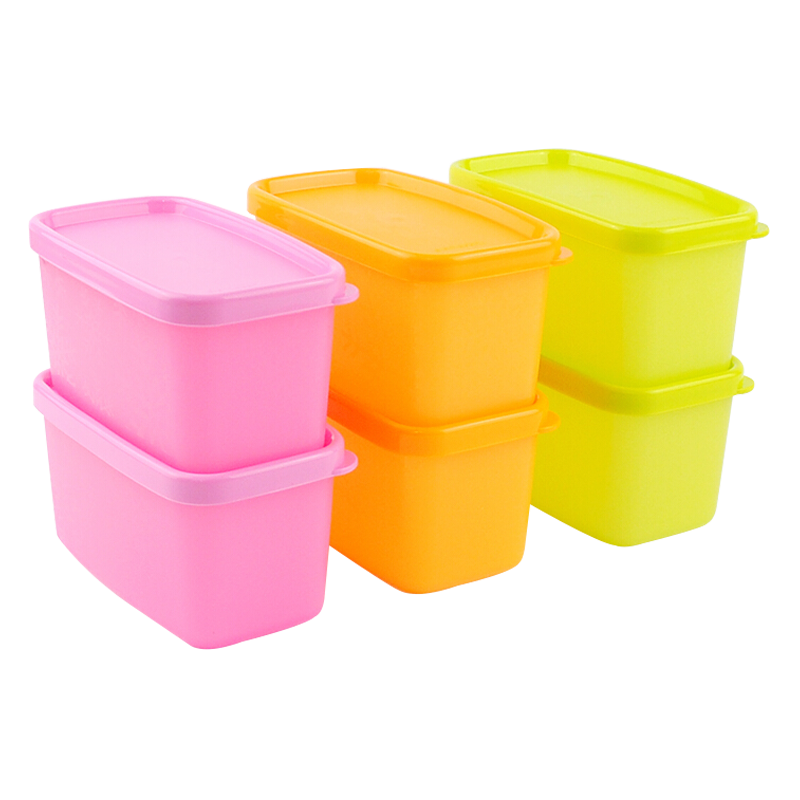 特百惠迷你保鲜盒 小水果盒便携冰箱冷冻冷藏长方形可爱密封盒