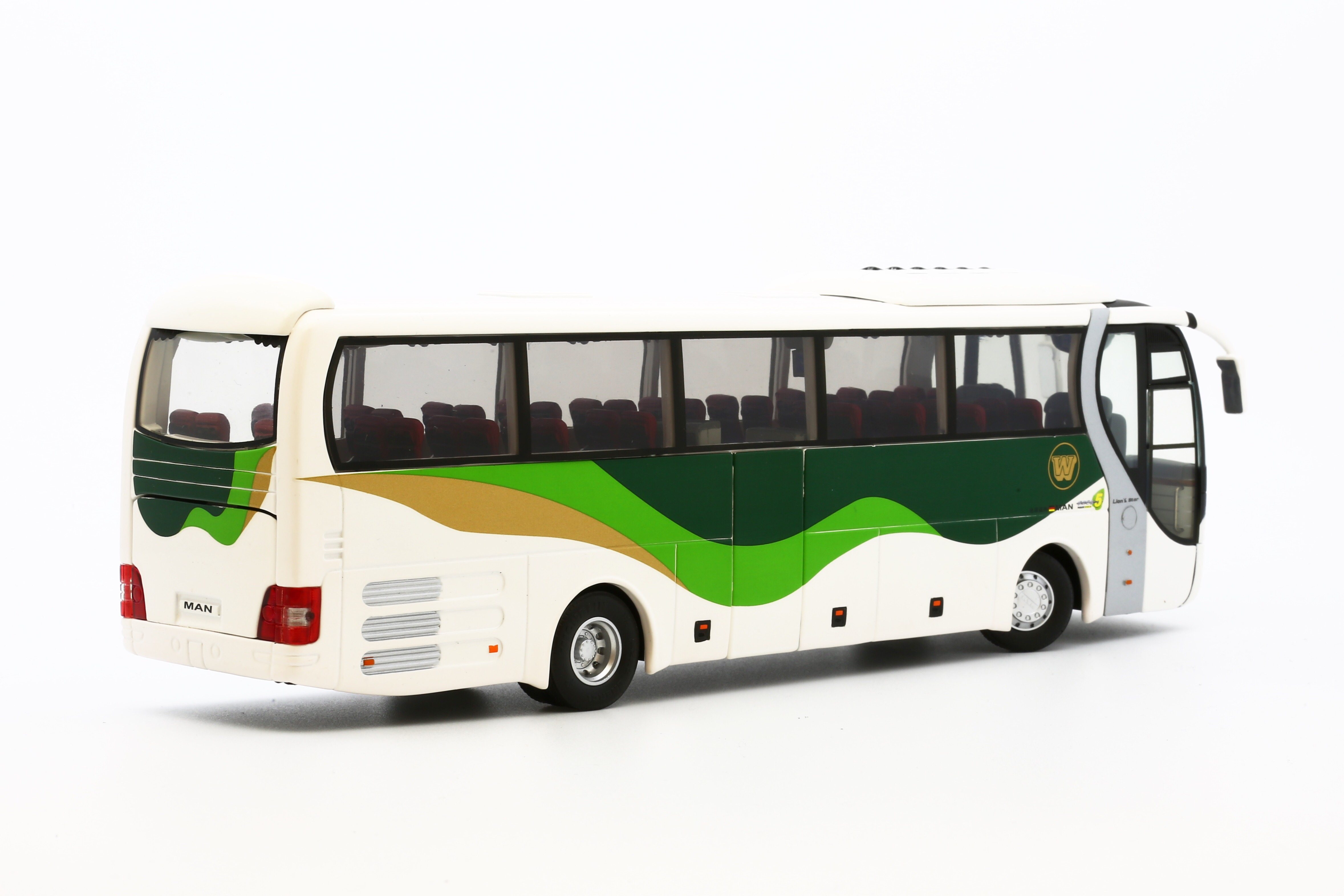 冠忠巴士man莱茵之星旅行客车模型香港德国车模