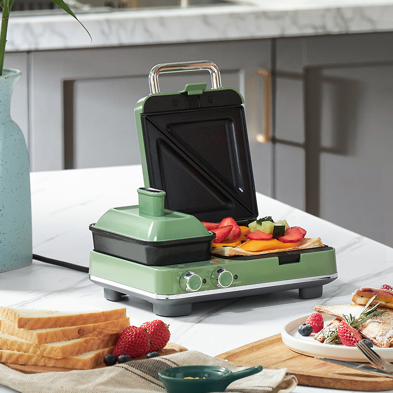 英国摩飞多功能早餐机三明治轻食机小型家用华夫饼机电饼铛